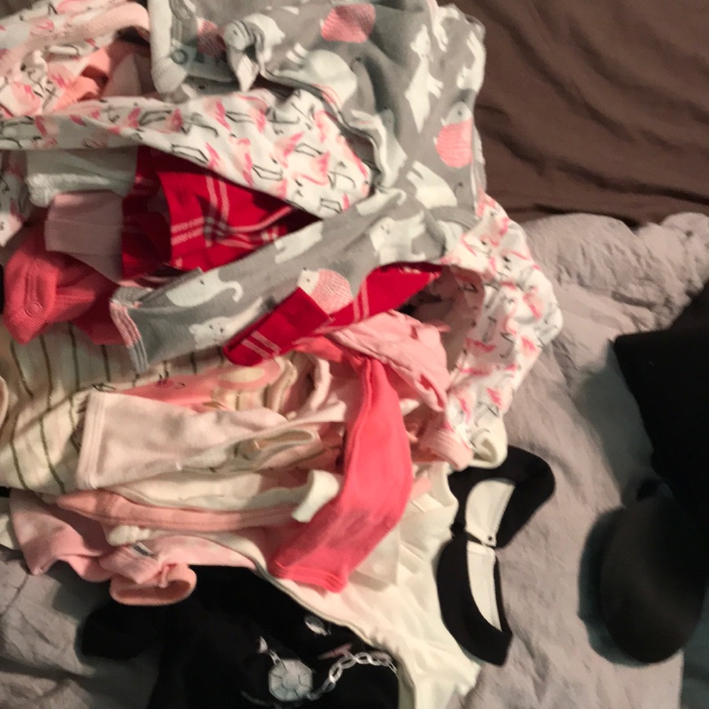 All one pieces and all newborn and 0-3m